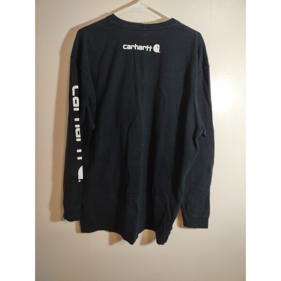 Carhartt Men's XL Black Long Sleeve Logo Graphic T Shirt - Picture 6 of 8